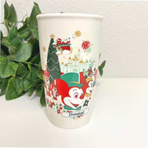 Starbucks Other - Starbucks Disneyland 2021 Christmas Holiday Mickey Ceramic Travel Tumbler 12oz